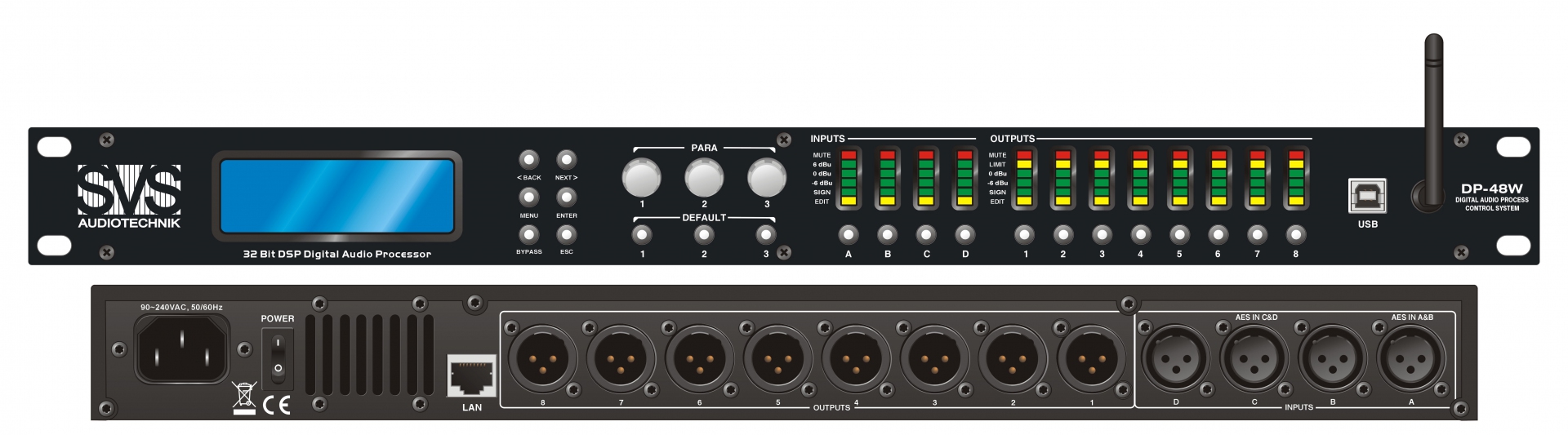 SVS Audiotechnik DP-48W Цифровой процессор: 4 входа 8 выходов в Брянске