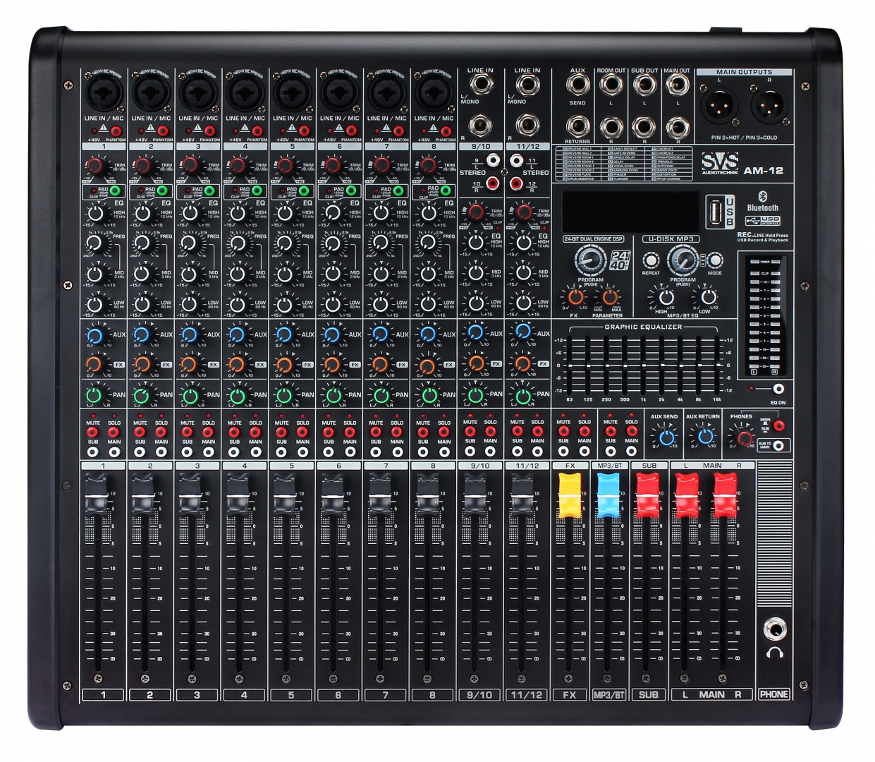 SVS Audiotechnik mixers AM-12 Микшерный пульт аналоговый, 12-канальный в Брянске