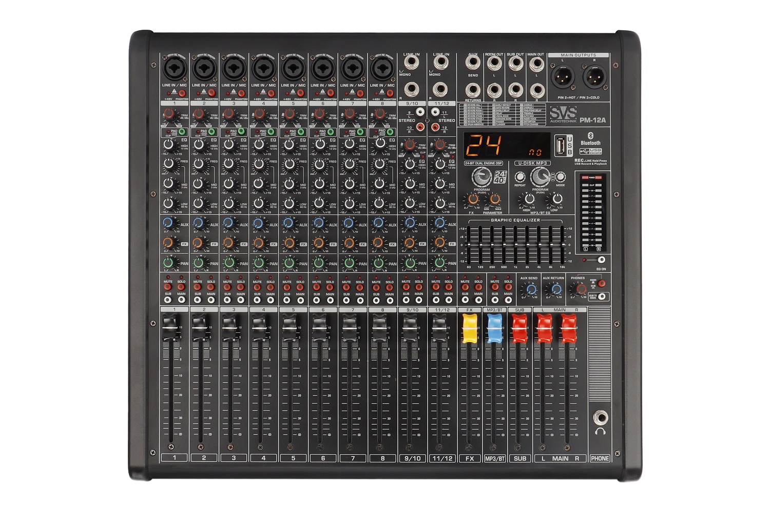 SVS Audiotechnik mixers PM-12A Активный аналоговый микшерный пульт, 12-канальный в Брянске